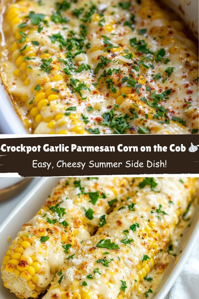 Crockpot Garlic Parmesan Corn on the Cob