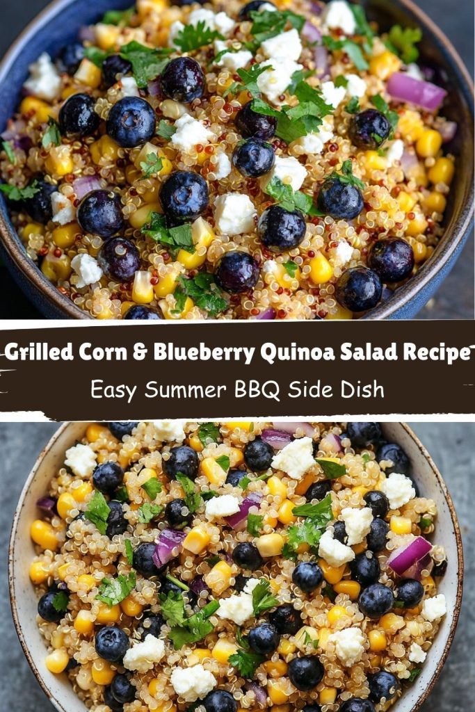 Grilled Corn & Blueberry Quinoa Salad