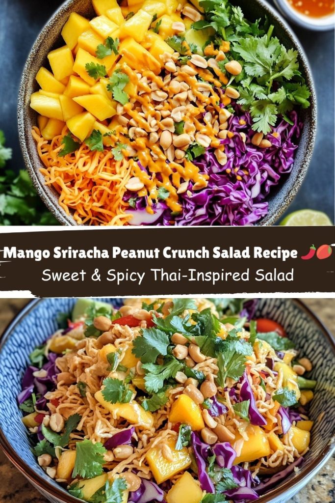 Mango Sriracha Peanut Crunch Salad