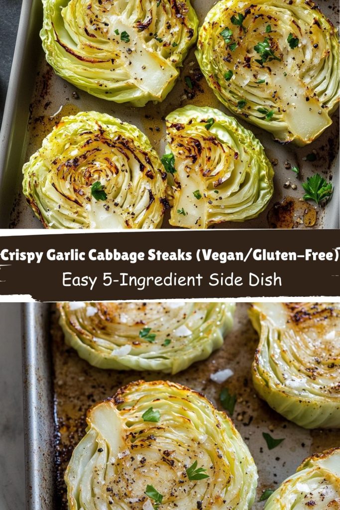 Oven Roasted Garlic Cabbage Steaks