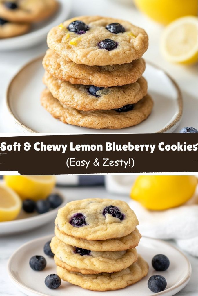 Soft & Chewy Lemon Blueberry Cookies