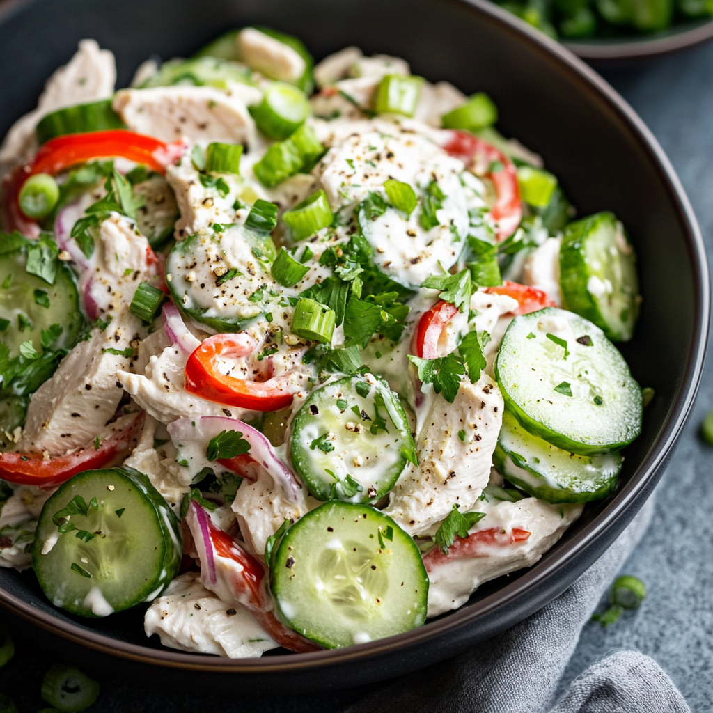Cool & Creamy Cucumber Chicken Salad