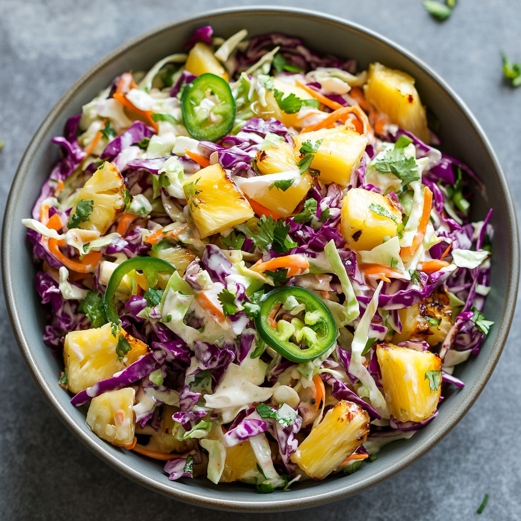 Pineapple Jalapeño Slaw