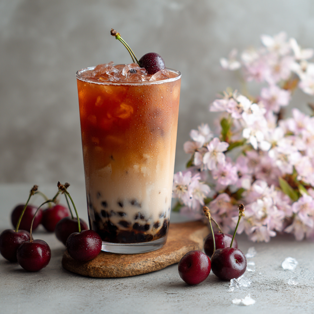 Cherry Earl Grey Milk Tea