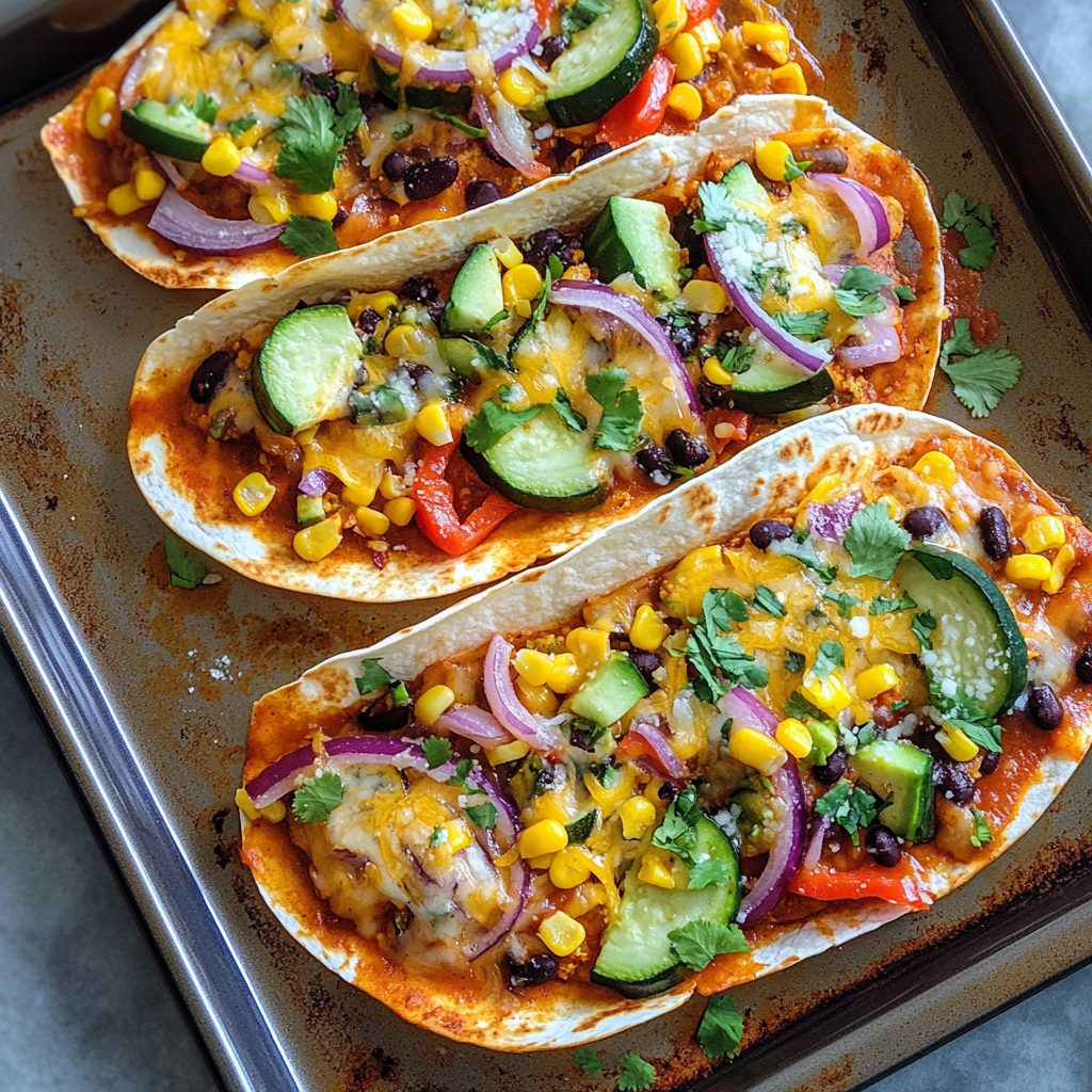 Easy Open-Faced Enchilada Veggie Quesadillas