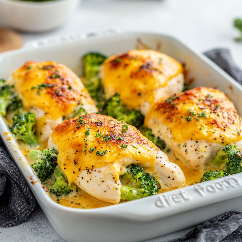 Keto Broccoli Cheddar Stuffed Chicken
