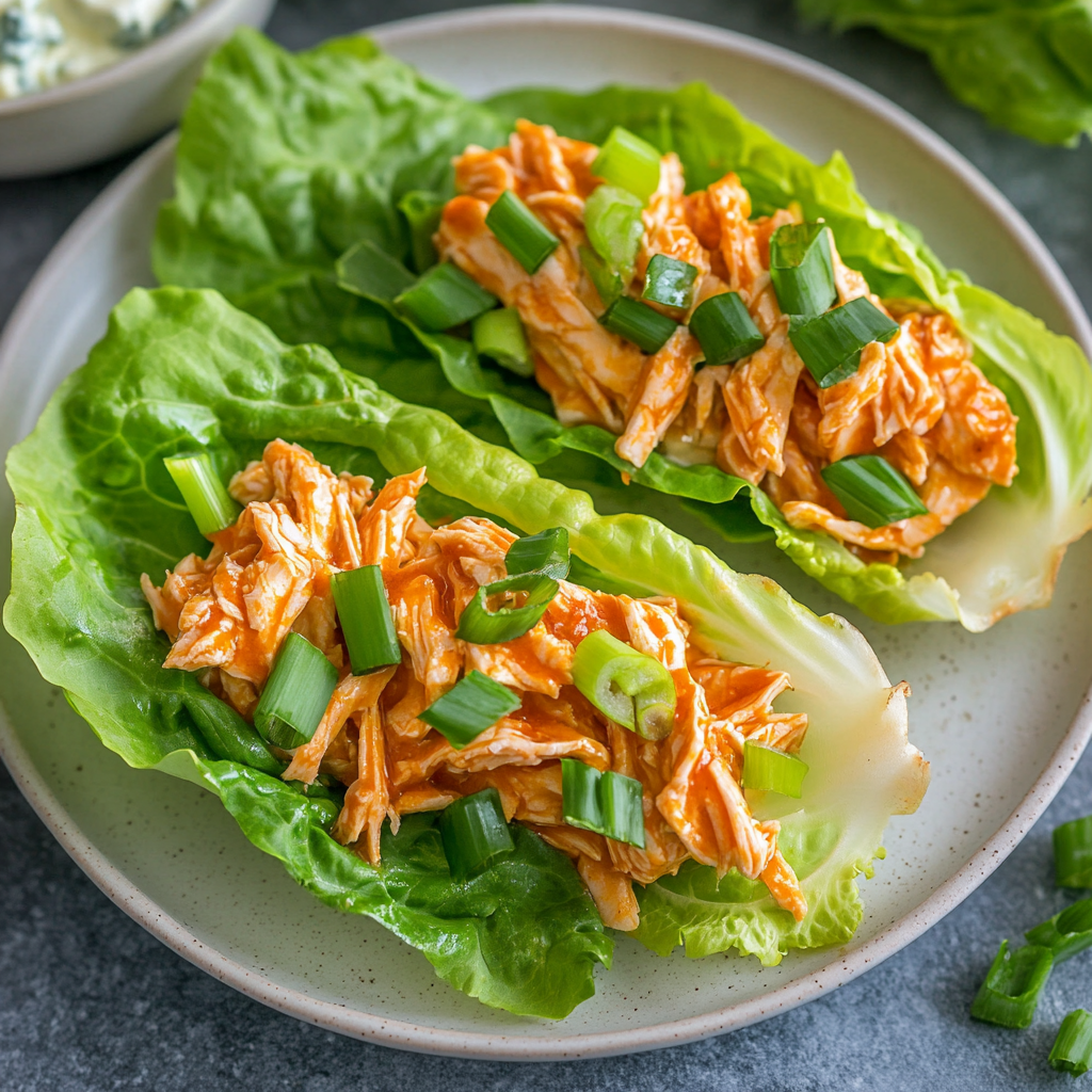 Keto Buffalo Chicken Lettuce Wrap