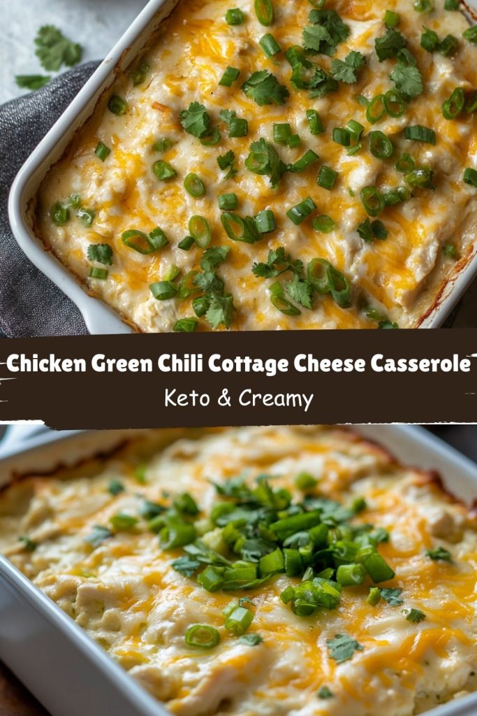 Chicken Green Chili Cottage Cheese Casserole