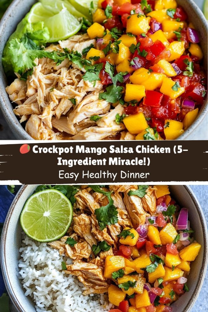 Crockpot Mango Salsa Chicken