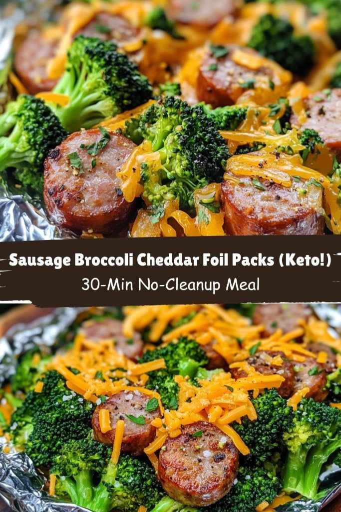 Sausage Broccoli Cheddar Foil Packs