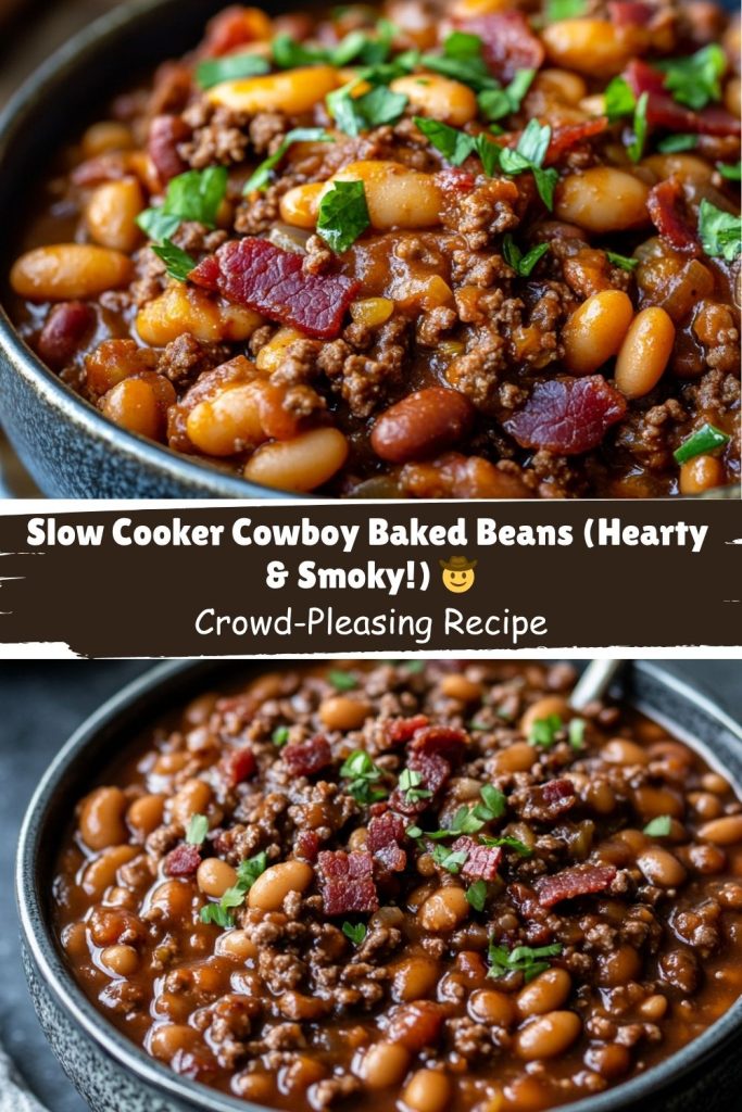 Slow Cooker Cowboy Baked Beans