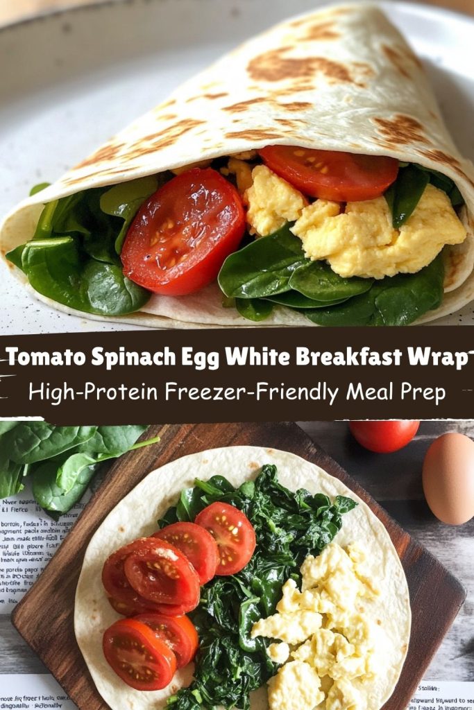 Tomato, Spinach & Egg White Breakfast Wrap