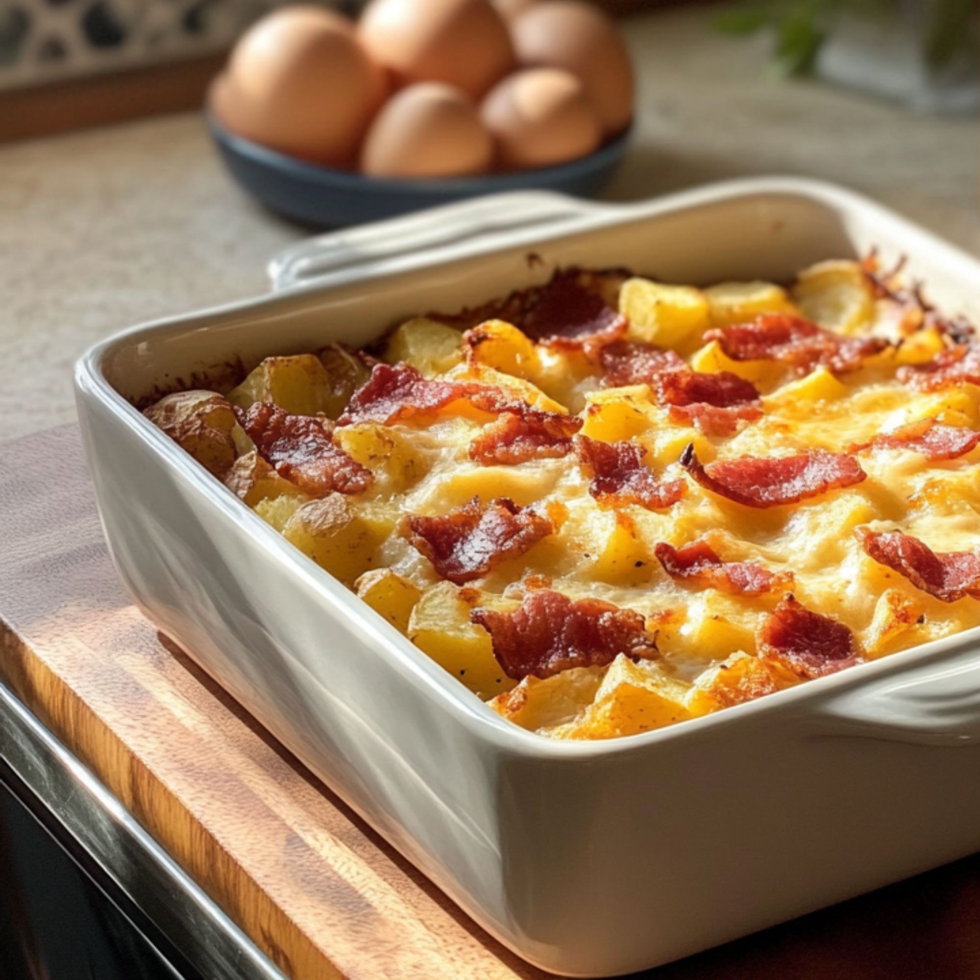 Bacon, Potato & Egg Casserole
