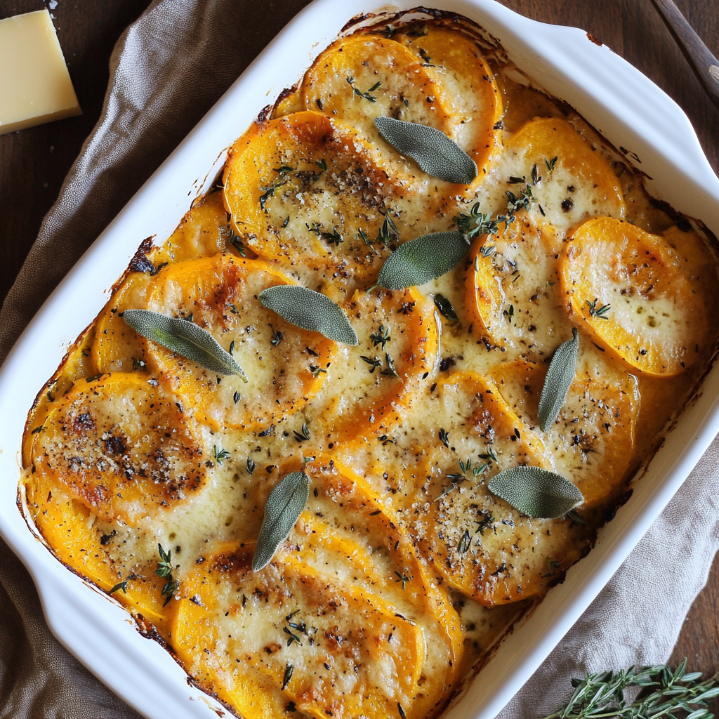 Sage Butternut Squash Gratin