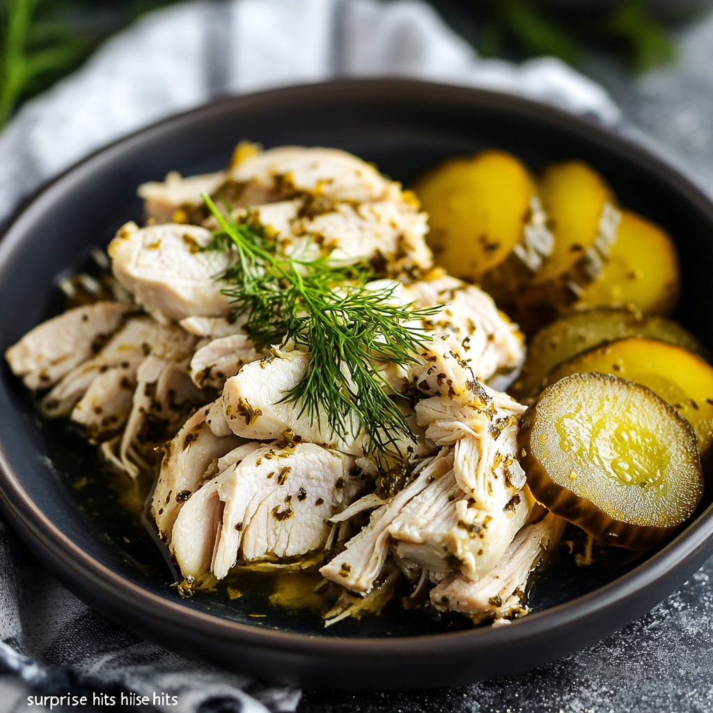 Slow Cooker Dill Pickle Chicken