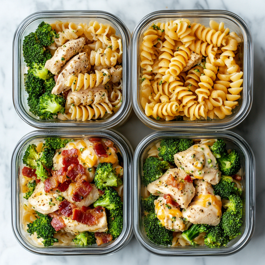 Chicken Bacon Ranch Pasta Meal Prep