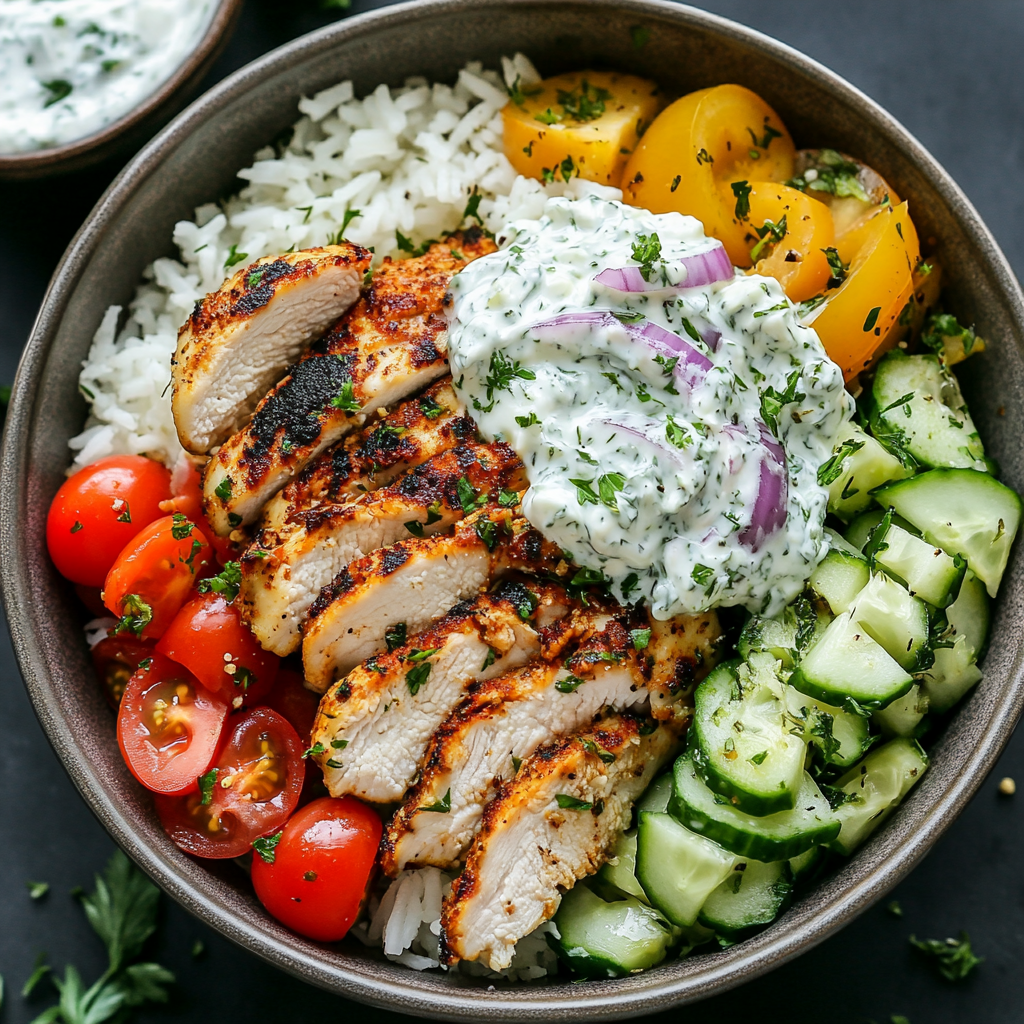 Delicious Chicken Gyro Bowls