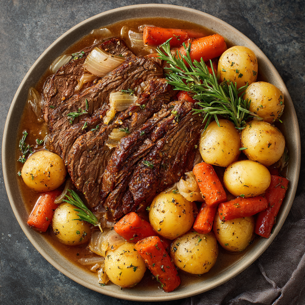 Dump & Go Crockpot Rump Roast with Root Vegetables