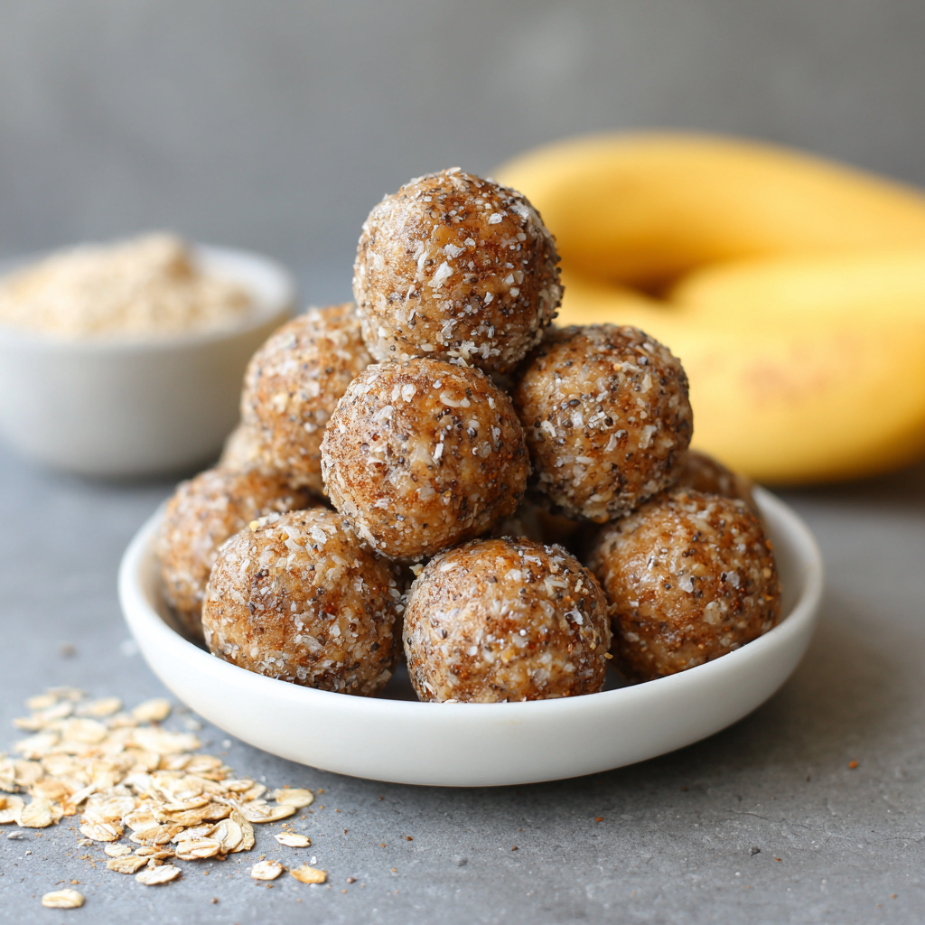 No-Bake Banana Cinnamon Energy Bites