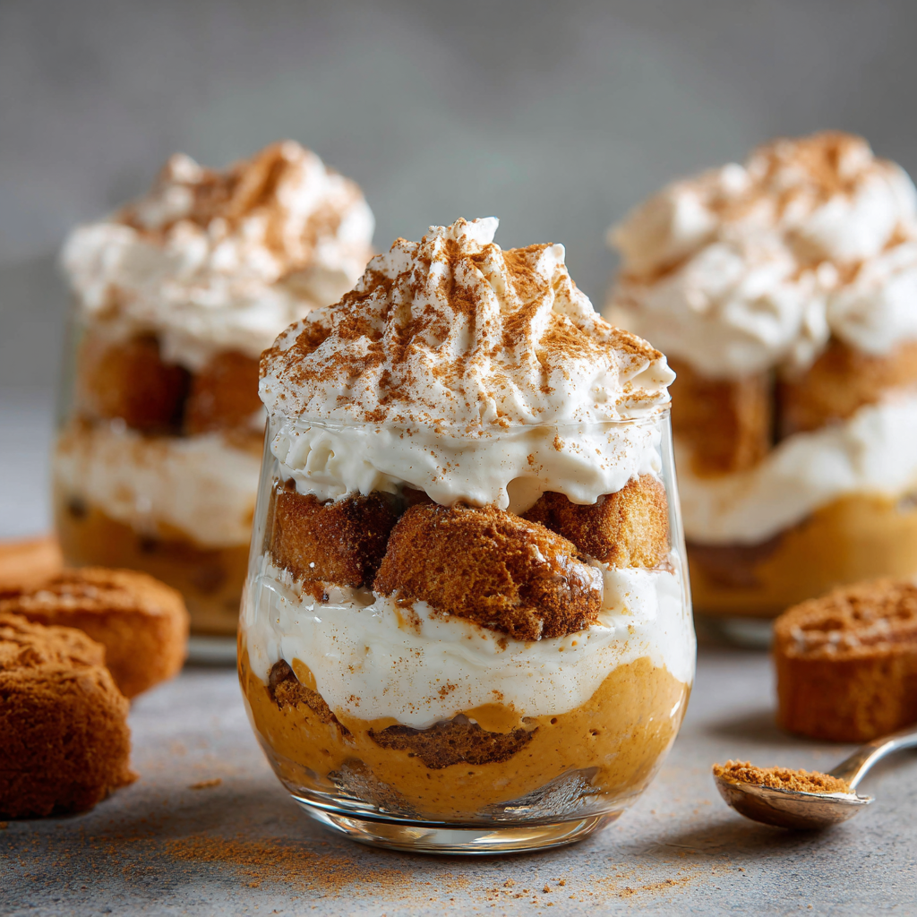 Pumpkin Spice Tiramisu Cups