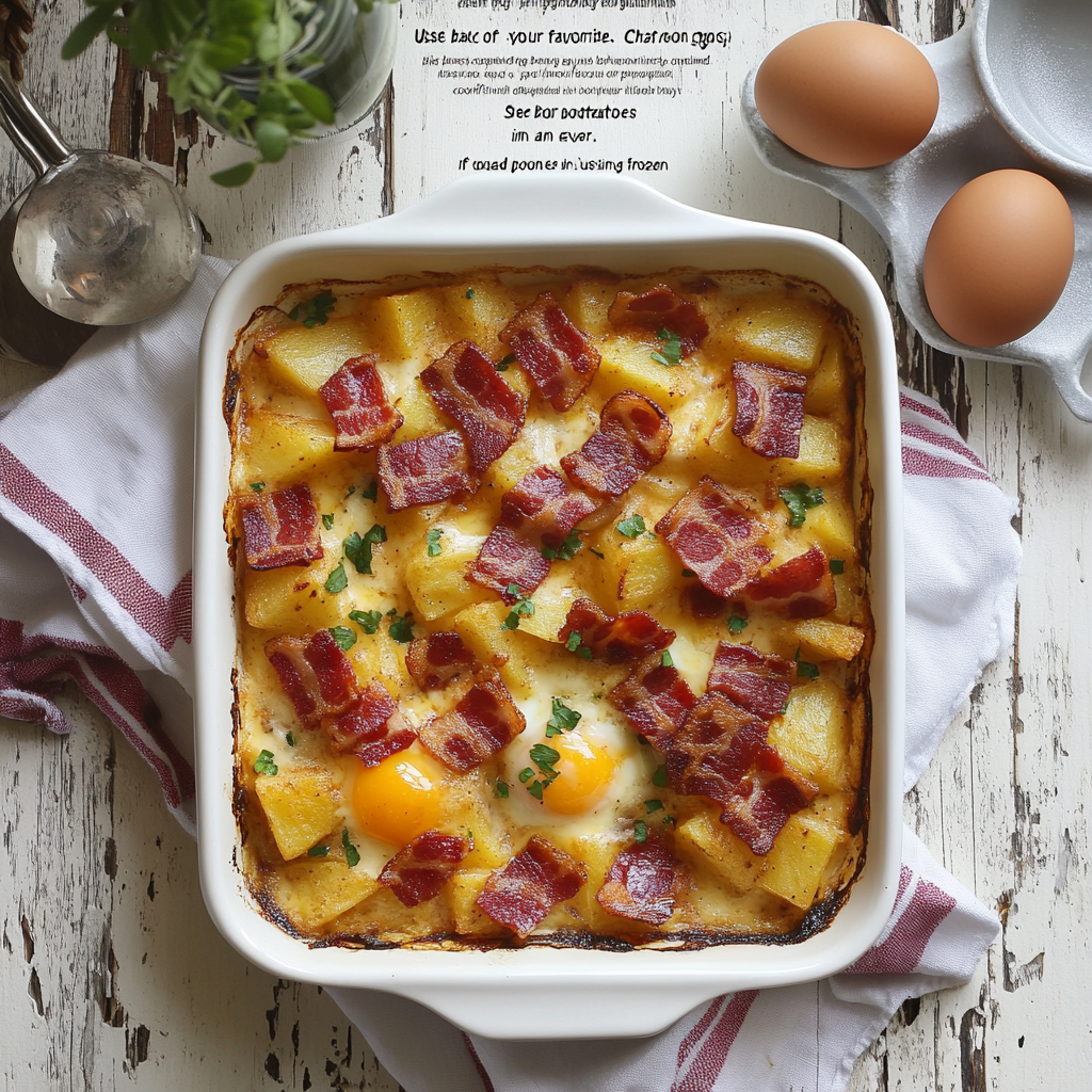 Bacon, Potato & Egg Casserole