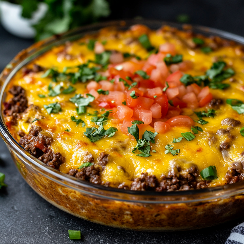 Crustless Keto Taco Pie