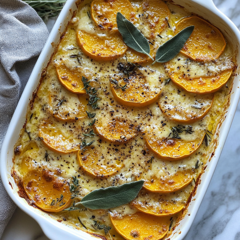 Sage Butternut Squash Gratin
