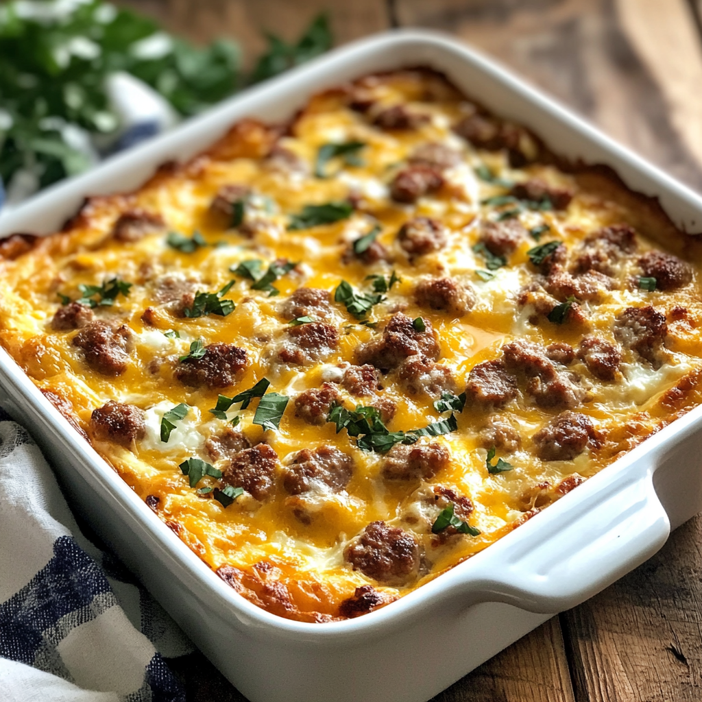 Keto Sausage Egg Bake!