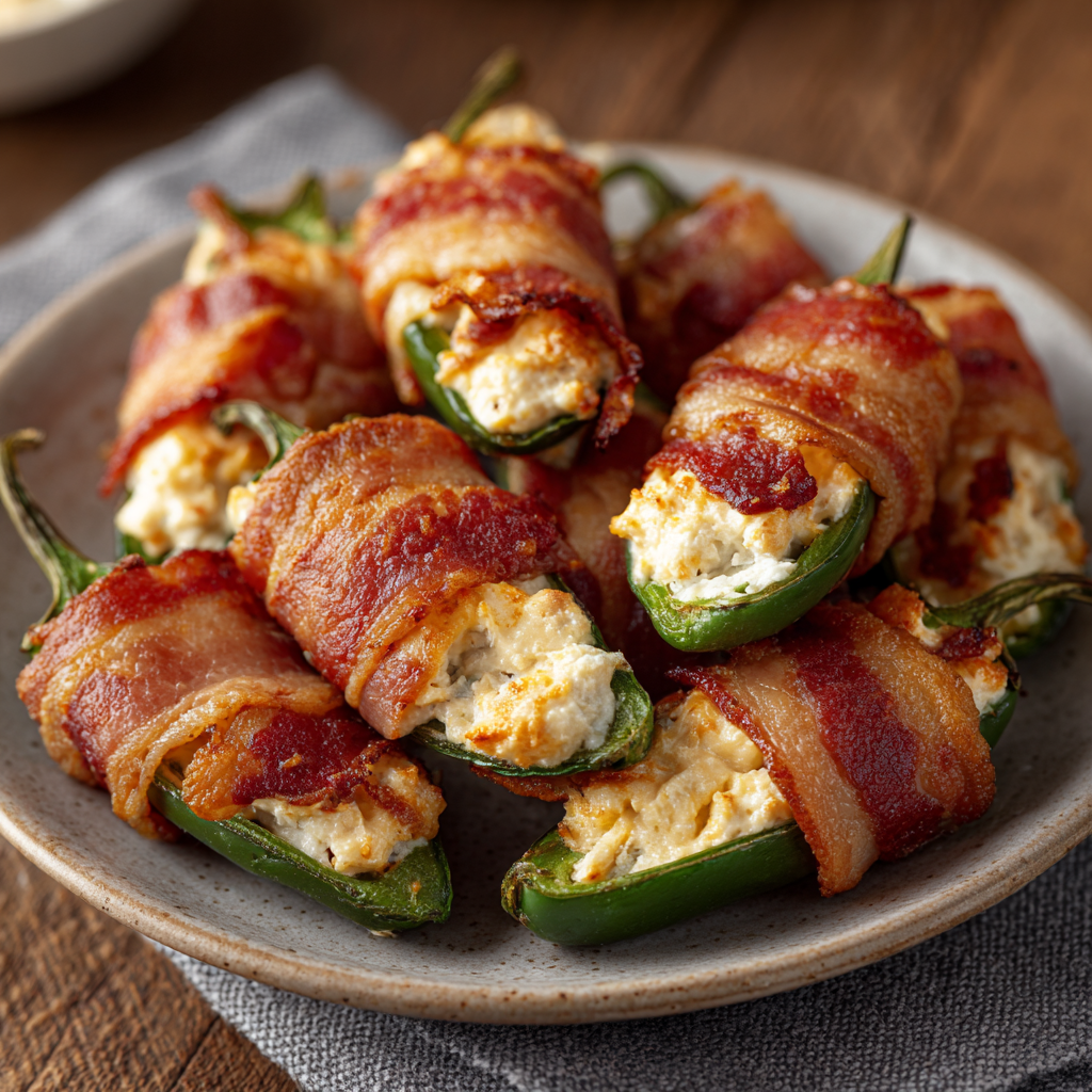 Bacon-Wrapped Jalapeño Poppers