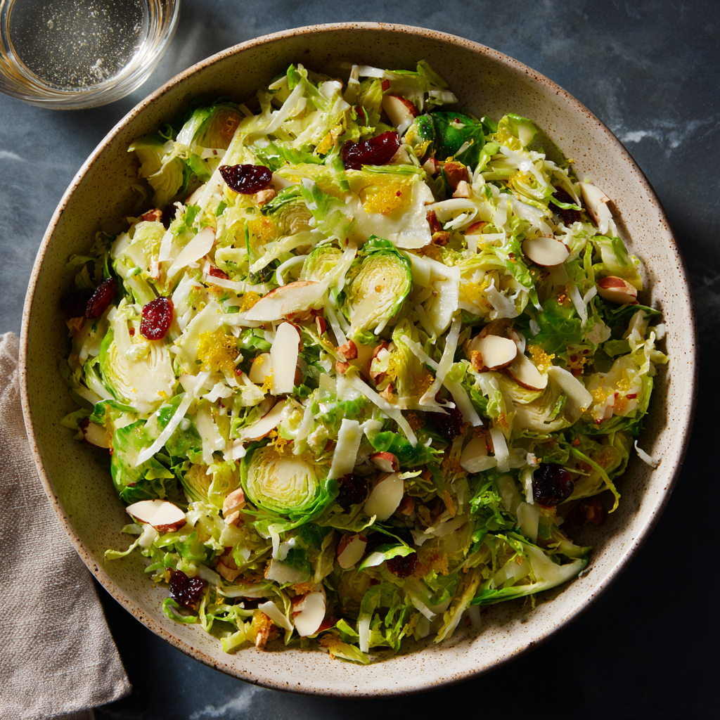 Brussels Salad with Brown Butter Dressing