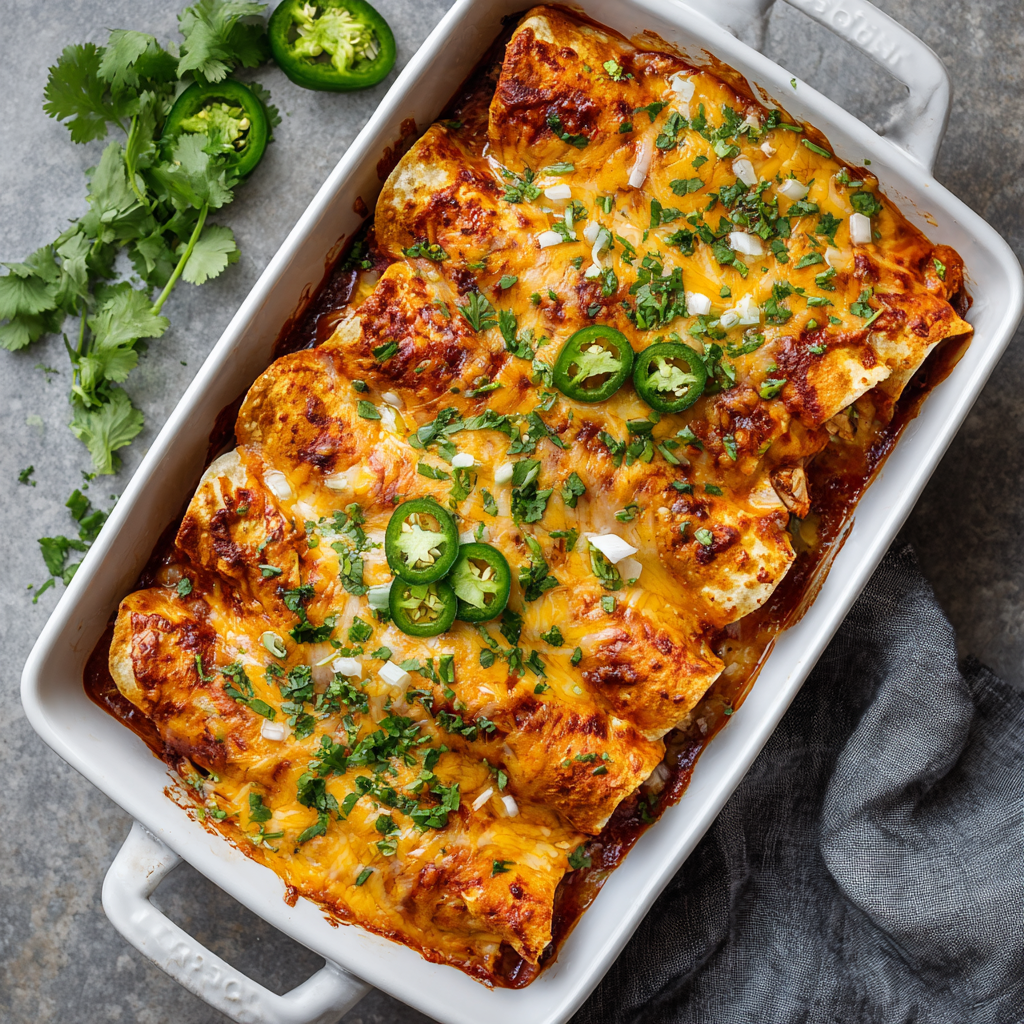 Cheesy Chicken Jalapeño Enchiladas