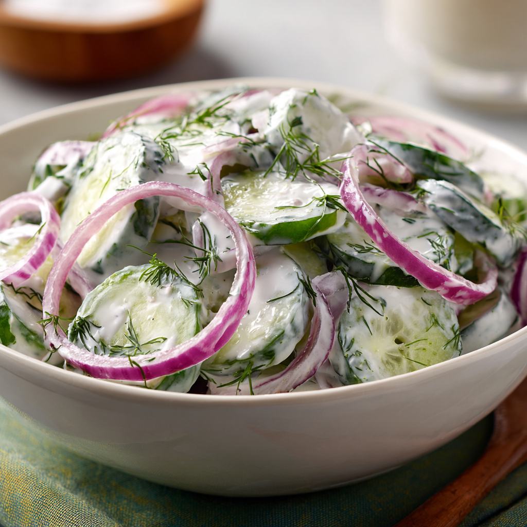 Creamy Cucumber Salad with Yogurt and Dill