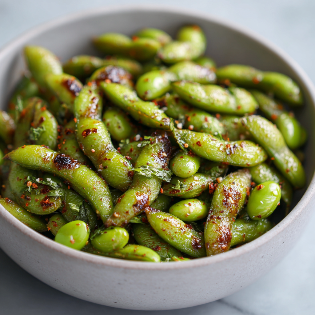 Crispy & Chewy Air Fryer Edamame