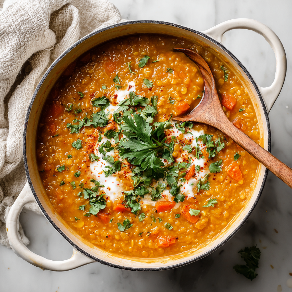 Easy Pumpkin Red Lentil Soup