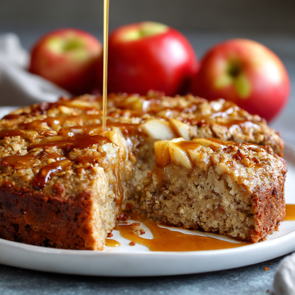 Healthy Breakfast Oatmeal Apple Cake