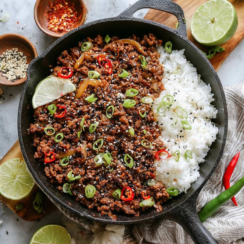Korean Ground Beef Bowl