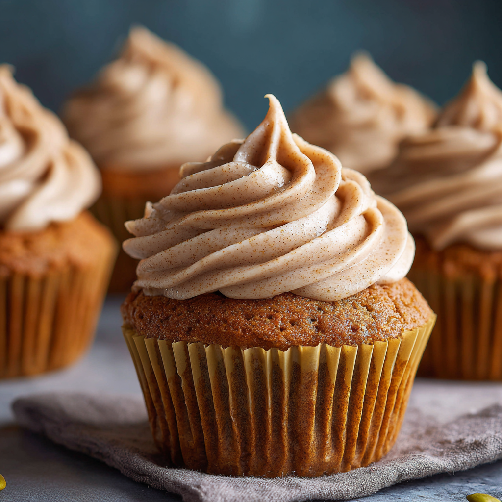 Pumpkin Chai Cupcakes with Brown Sugar Frosting