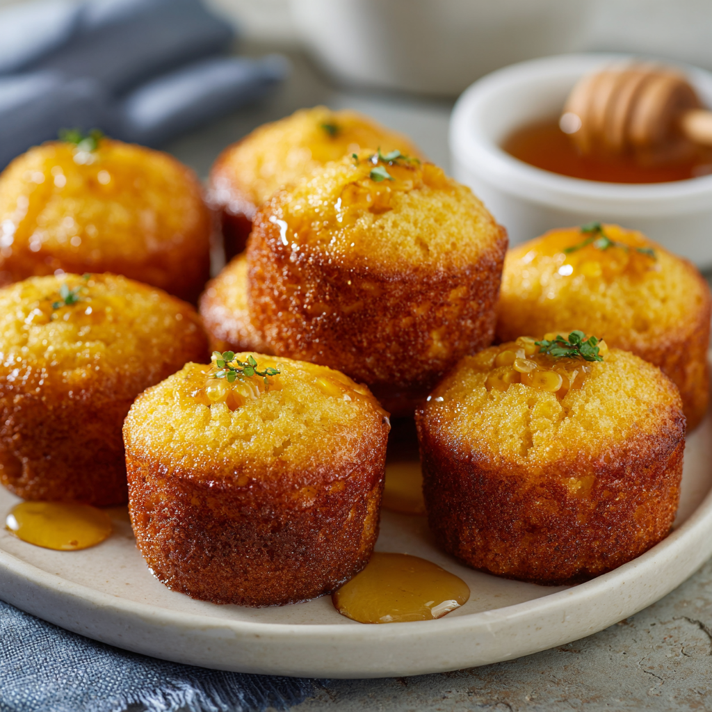 Southern-Style Honey Butter Cornbread Poppers