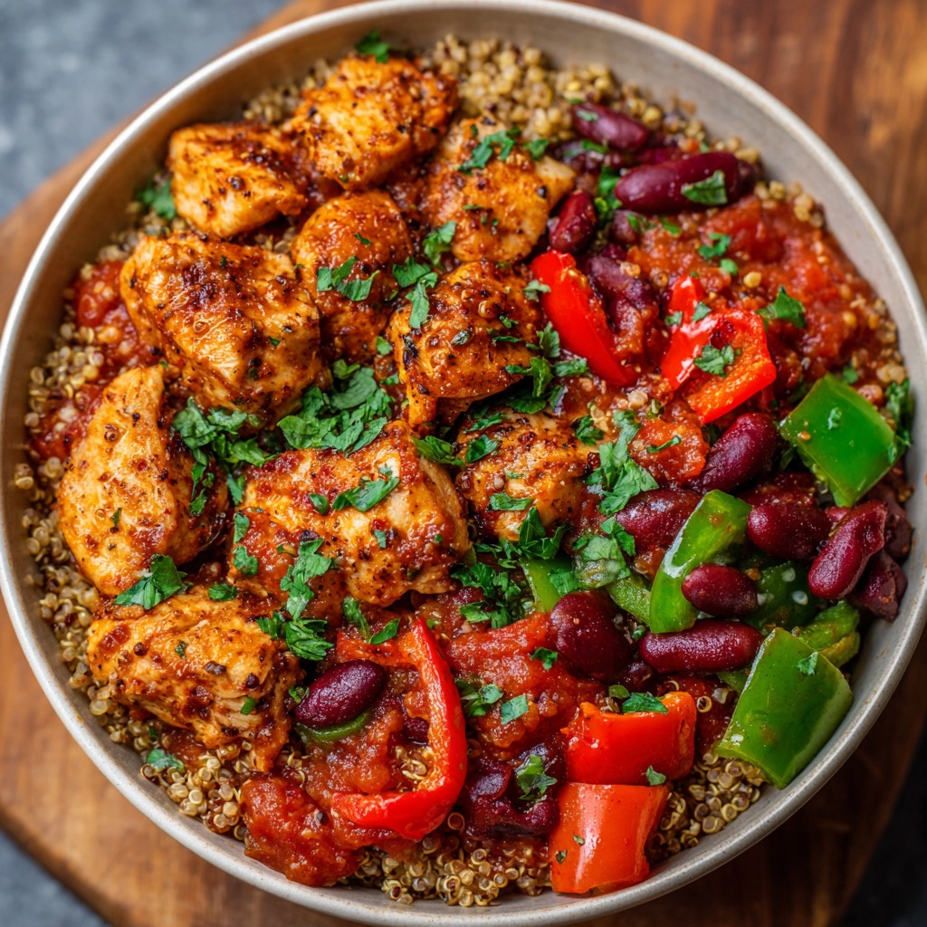 Spicy Chicken Quinoa Bowls