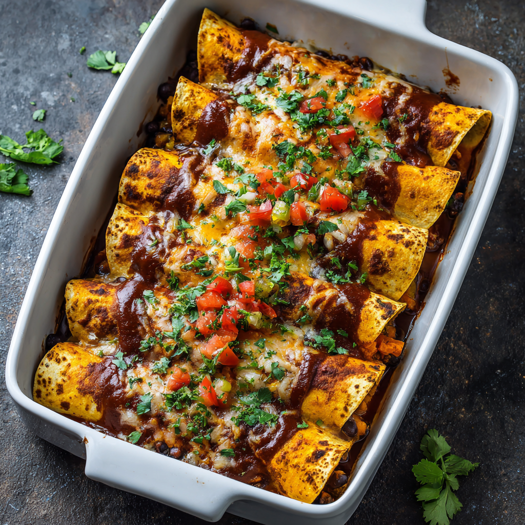 Black Bean and Butternut Squash Enchiladas