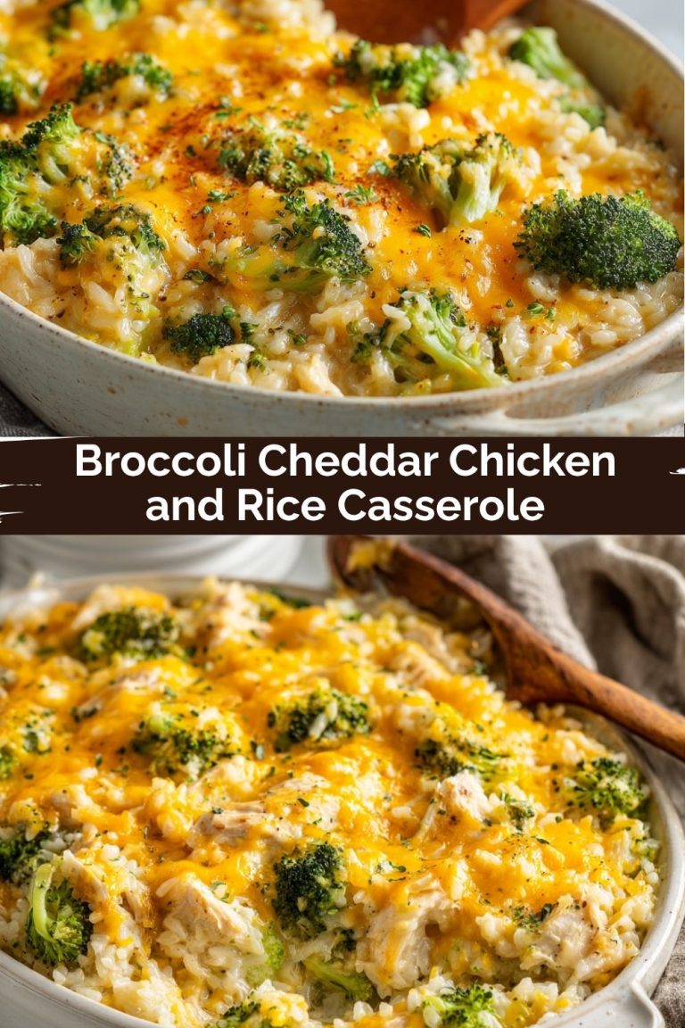 Broccoli Cheddar Chicken and Rice Casserole - The Comfort Spoon