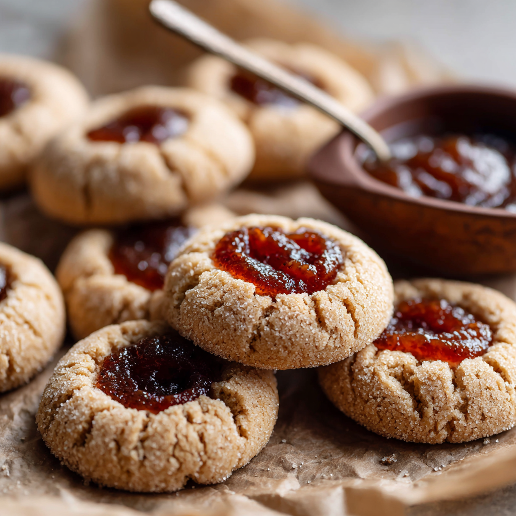 Apple Butter Cinnamon Thumbprint Cookies