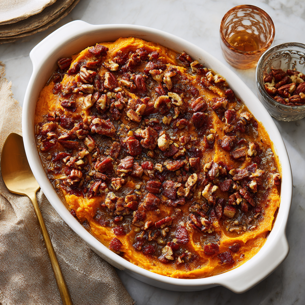 Bourbon Sweet Potato Casserole w