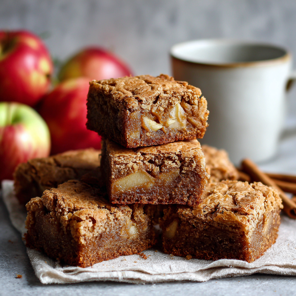 Brown Butter Cinnamon Apple Blondies