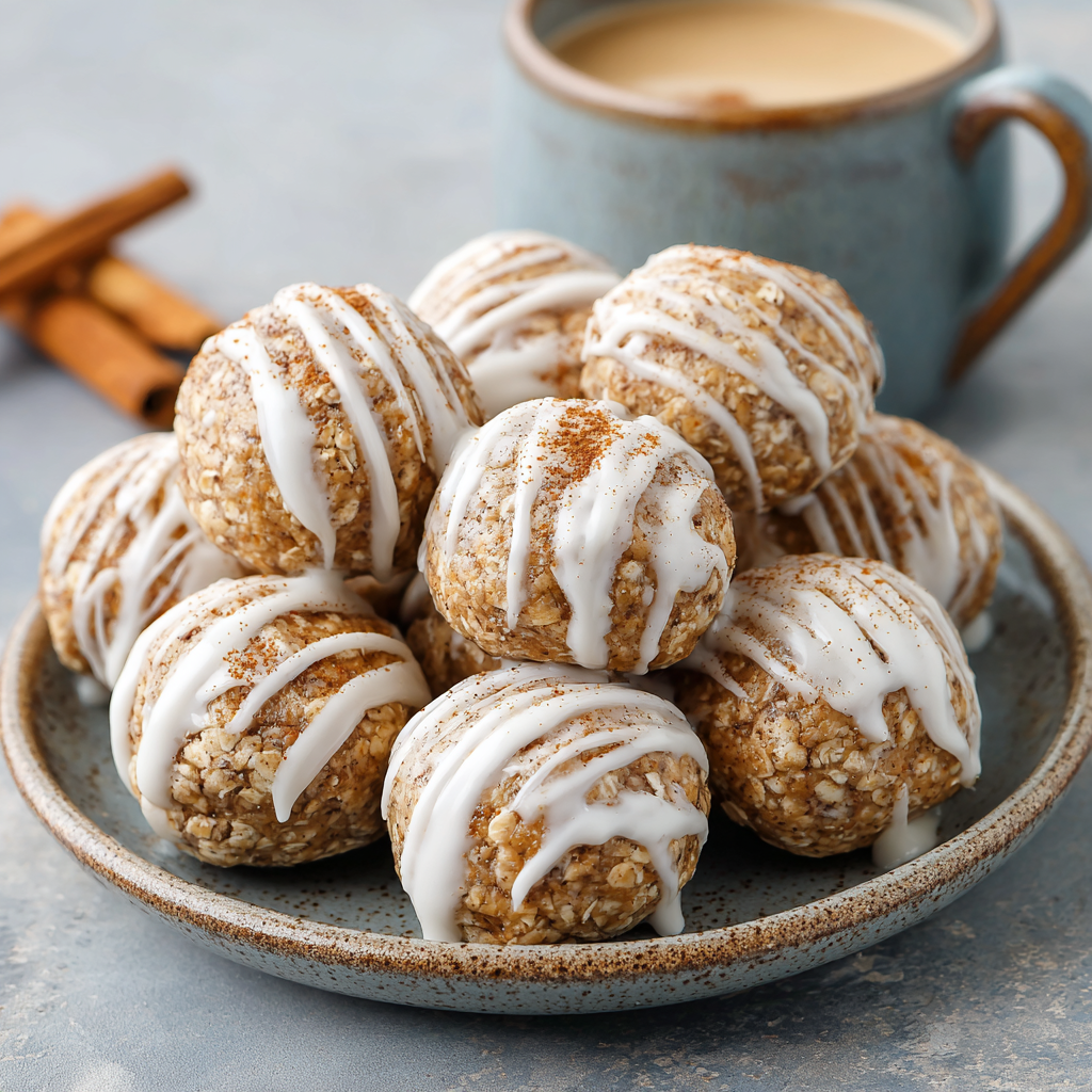 Cinnamon Roll Protein Bites