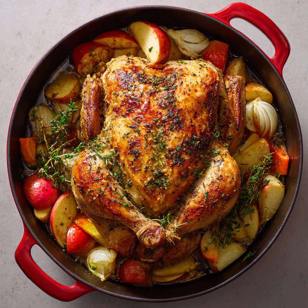 Dutch Oven Whole Roast Chicken