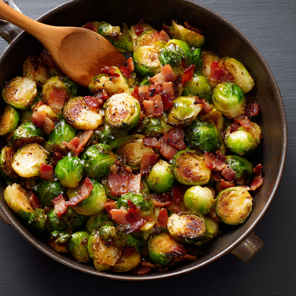 Maple-Bacon Brussels Sprout Skillet