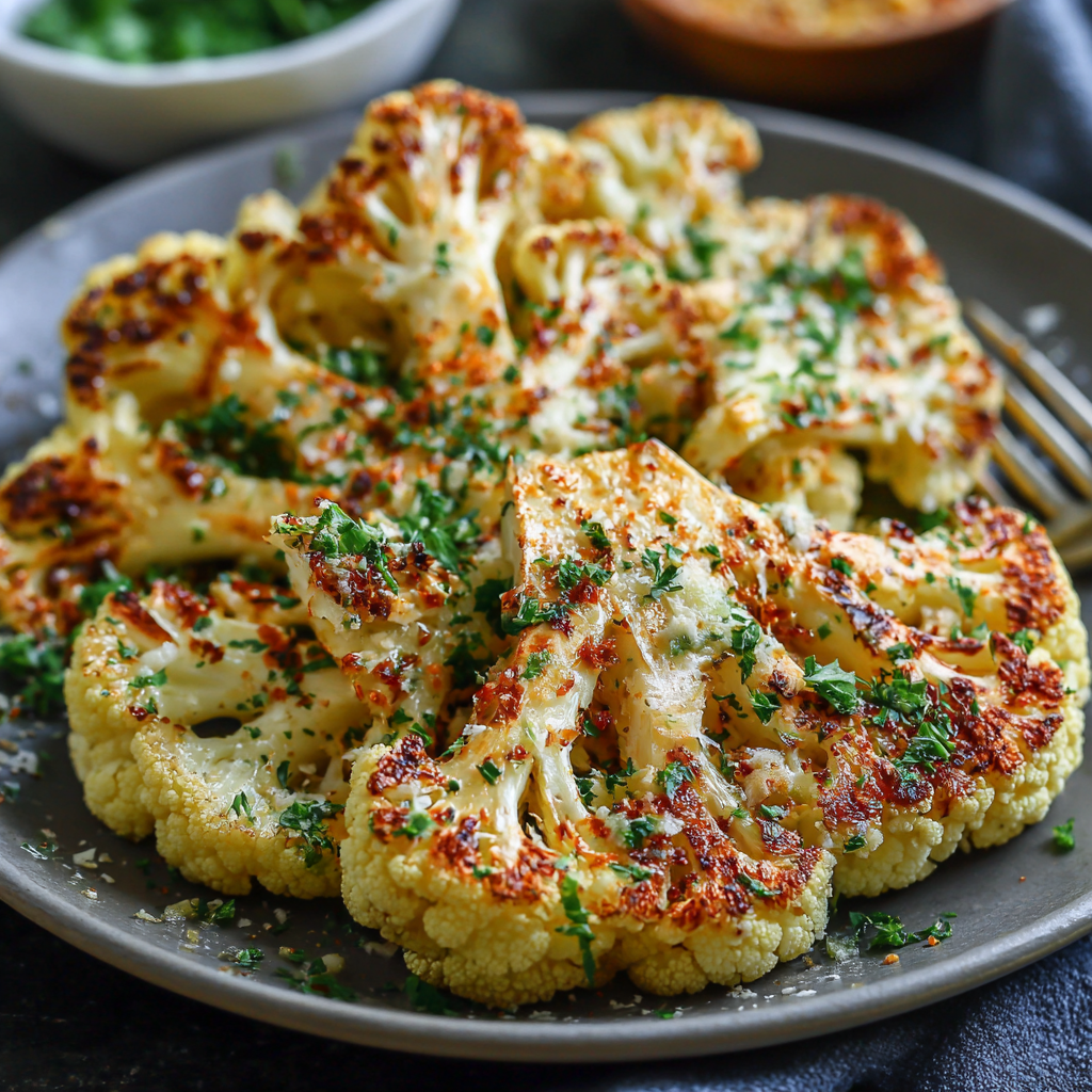 Roasted Garlic-Butter Cauliflower Steaks
