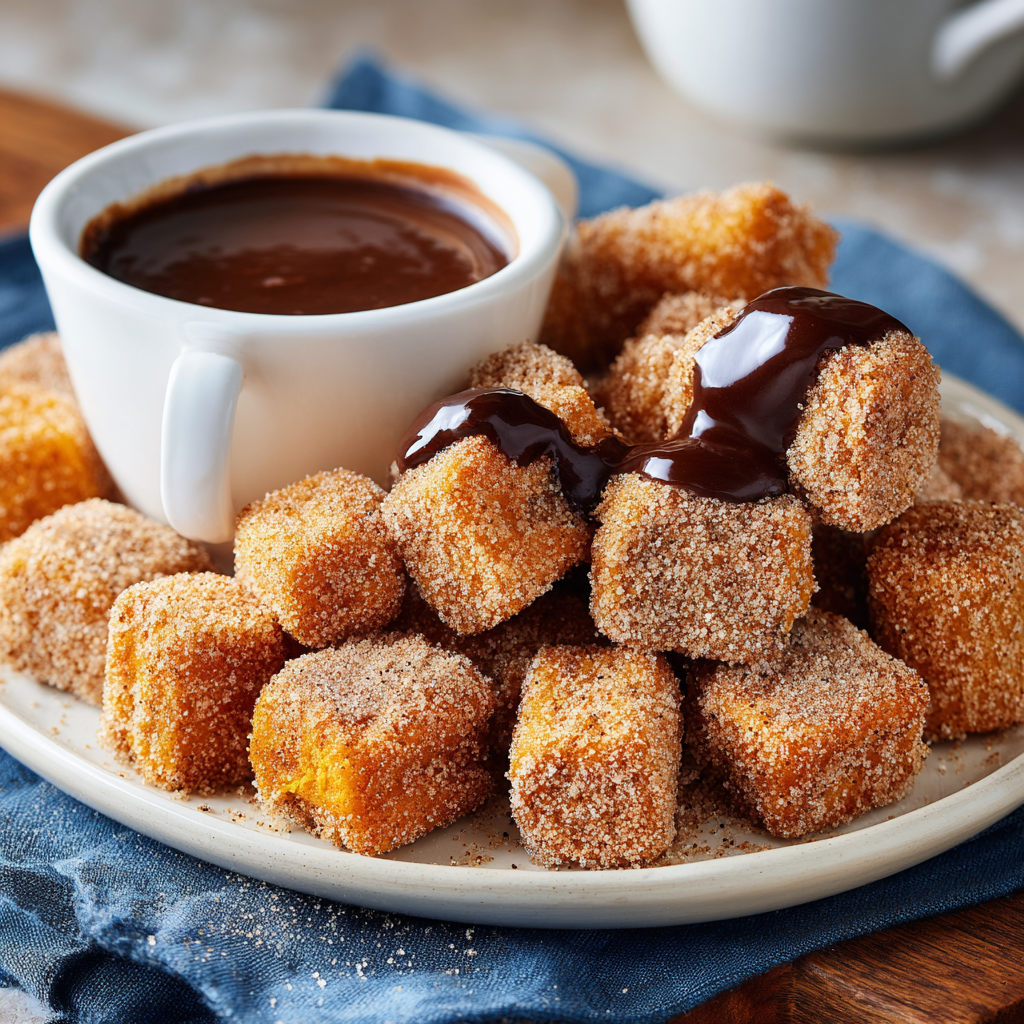 Pumpkin Churro Bites