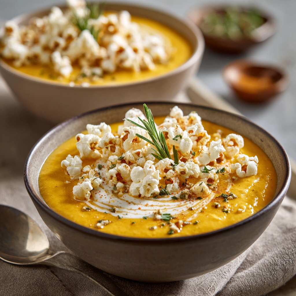 Pumpkin Popcorn Soup